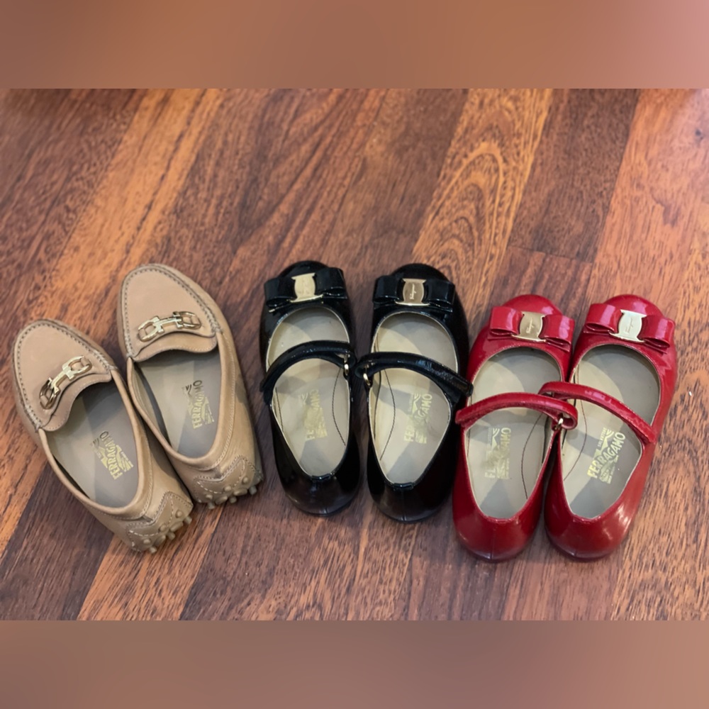 3 Salvatore Ferragamo Shoes for little girls